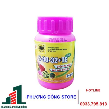 Phân đầu trâu siêu ra bông 6-30-32+TE(hũ 100g)